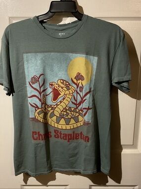 Chris Stapleton Snake Graphic Tee - Green with Yellow Print